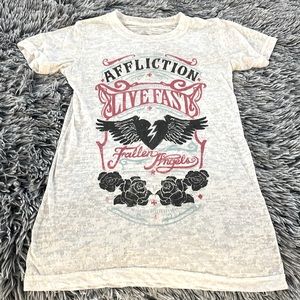 Women’s distressed Affliction top